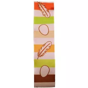 40mm Eggs & Feathers Taffeta Ribbon in Autumn Shades (Col 1837)