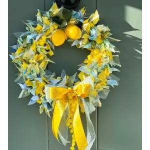 Lemon ribbon wreath kit