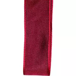 Red 25mm x 25m Wired Taffeta Ribbon By Shindo Ribbons