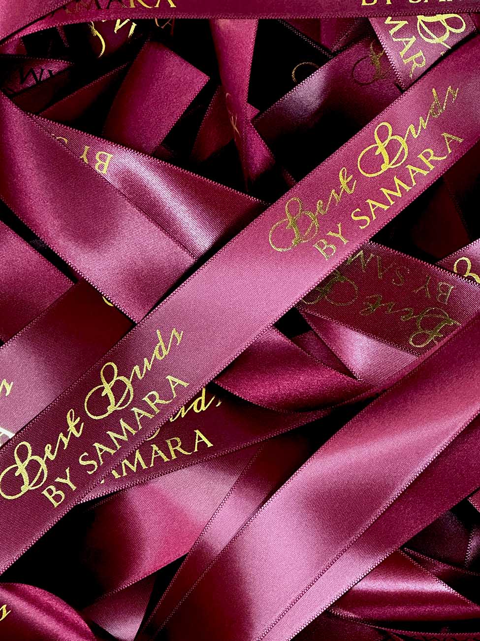 Custom Printed Ribbon - Single Colour On Satin