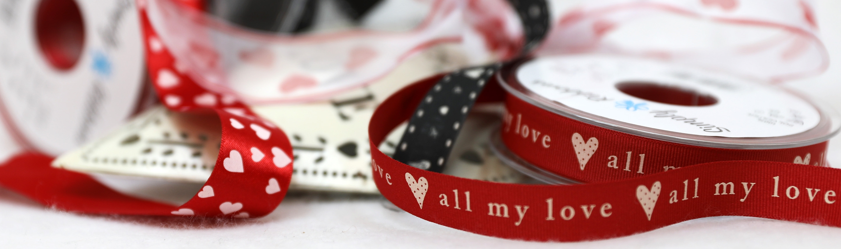 Various Valentine Ribbon Wired Hearts All My Love Various -  UK