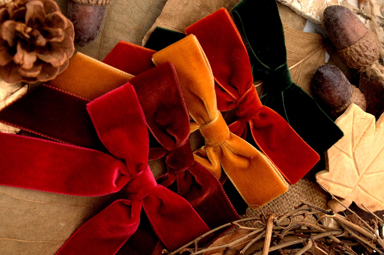 Velvet Christmas Ribbon Bows