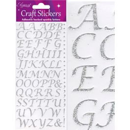 Silver Stylised Alphabet Stickers