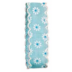 25mm x 10m Cotton Style daisy Print Ribbon