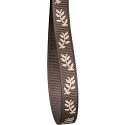 9mm Fern Grosgrain Ribbon in Grey