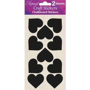 Heart Shapes Chalkboard Stickers 40mm x 20pcs