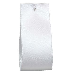 3mm x 500m White Double Satin Hanger Loop Ribbon 