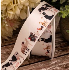 Farmyard Animal Ribbon 38mm