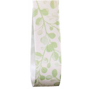 25mm Green Eucalyptus ribbon