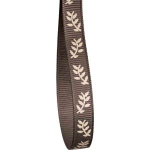 9mm Fern Grosgrain Ribbon in Grey