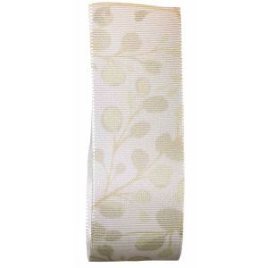 25mm cream Eucalyptus ribbon