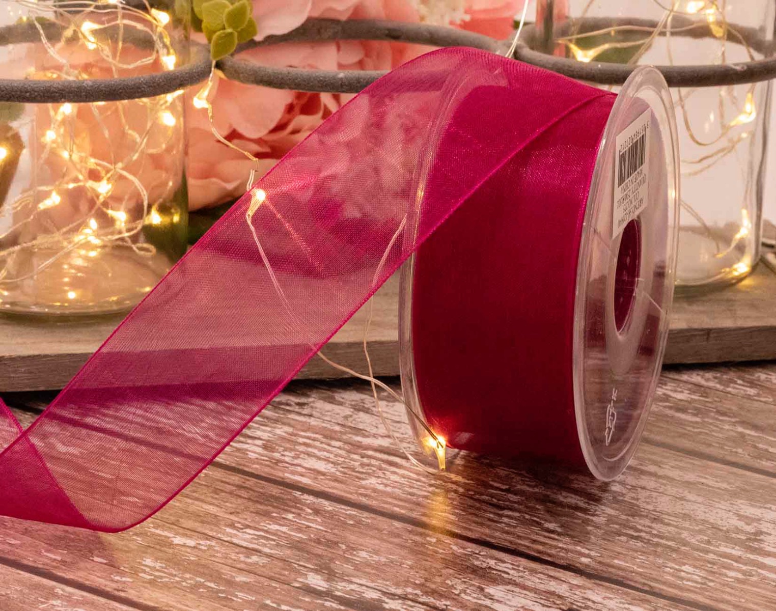 Burgundy Sheer Ribbons